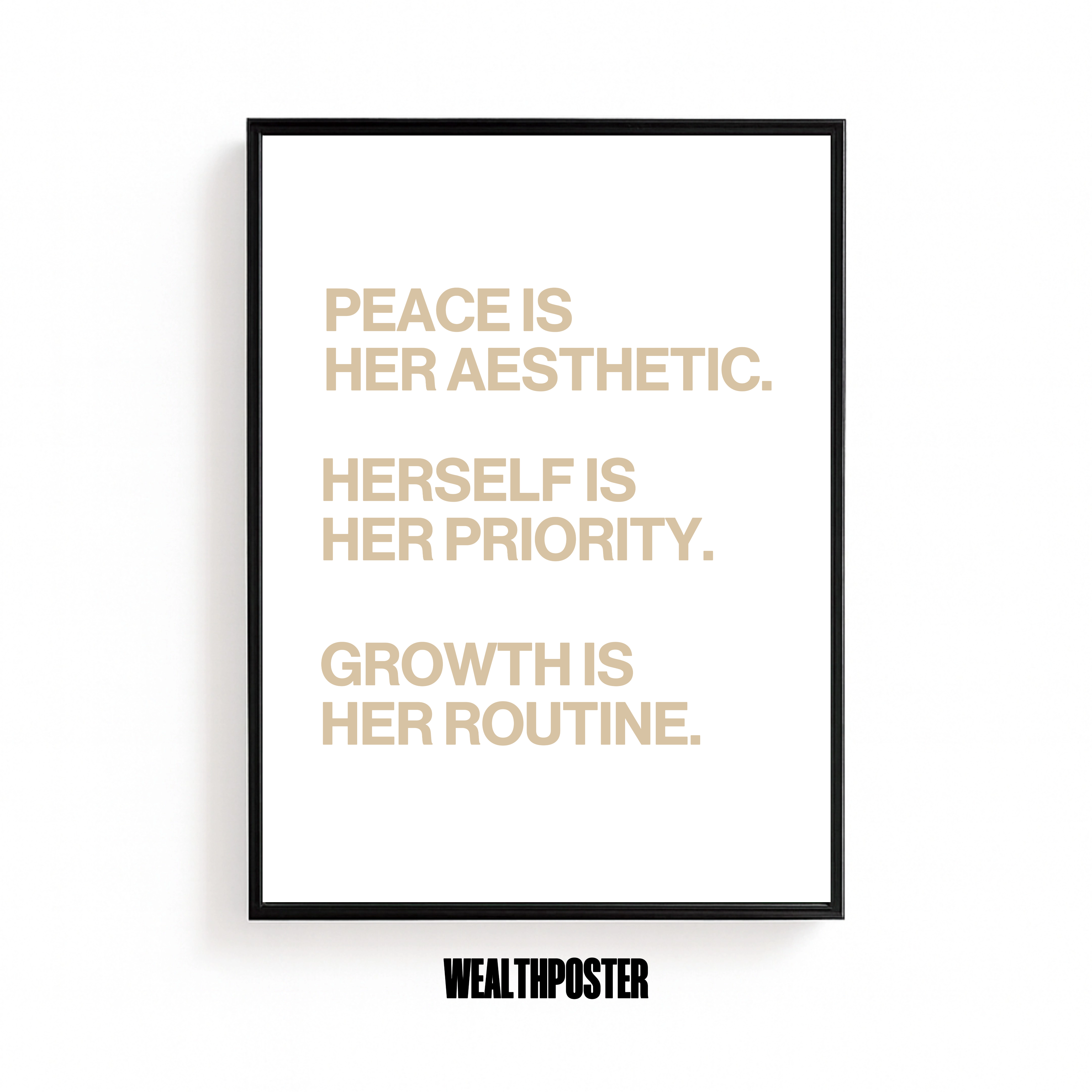 PEACE IS HER AESTHETIC.