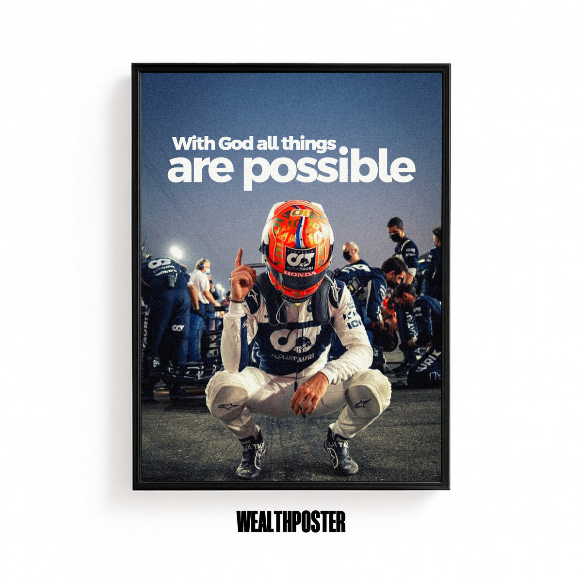 With God All Things Are Possible Faith Poster